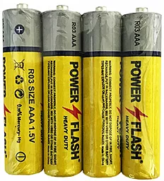 Батарейки PowerFlash R03 / AAA HEAVY DUTY 4шт - фото Батарейки PowerFlash R03 / AAA HEAVY DUTY 4шт