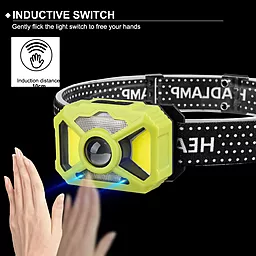 Налобный фонарик Bailong Police 2323-P50+SMD+COB (аккумуляторный) - миниатюра 6 Налобный фонарик Bailong Police 2323-P50+SMD+COB (аккумуляторный) - миниатюра 6
