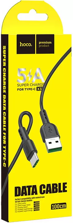 Кабель Hoco X33 Surge USB-A - Type-C 25w 5a 1м cable Black - фото 7