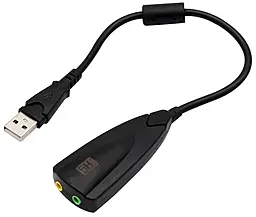 Внешняя звуковая карта Extradigital USB Sound card 3D 0.2м Black (KBU1799)