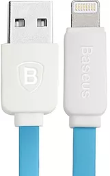 Кабель Baseus String flat USB-A - Lightning 12w 2.4a 1м cable Blue/White - фото Кабель Baseus String flat USB-A - Lightning 12w 2.4a 1м cable Blue/White
