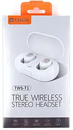 Наушники Celebrat T1 Wireless TWS White - миниатюра 2