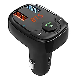 Bluetooth FM-трансмиттер Hoco DE35 Max 18w QC3.0 2xUSB-A ports harger black