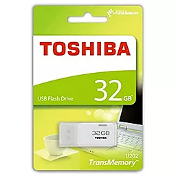 Флешка Toshiba 32GB Hayabusa White USB 2.0 (THN-U202W0320E4) - миниатюра 3