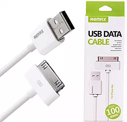 Кабель USB Remax Quick&Fast 30 pin Dock Cable White (IP4) - миниатюра 3