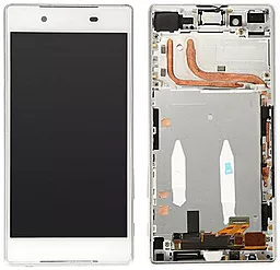 Дисплей Sony Xperia Z5 Dual (E6633, E6683) с тачскрином и рамкой, White