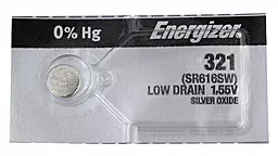 Батарейки Energizer SR616SW / 321 Silver Oxide 1шт 1.55 V