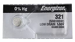 Батарейки Energizer SR616SW / 321 Silver Oxide 1шт 1.55 V - фото Батарейки Energizer SR616SW / 321 Silver Oxide 1шт 1.55 V