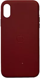 Чехол Apple Leather Case Full for iPhone XS Max Red