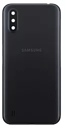 Задня кришка корпусу Samsung Galaxy A01 A015F  зі склом камери Original Black