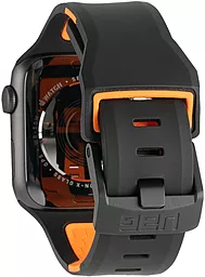 Сменный ремешок для умных часов Civilian Silicone Watch Strap for Apple Watch 42mm/44mm/45mm/49mm(OEM) (ARM58396) Black Orange - миниатюра 5