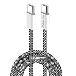 Кабель ColorWay USB Type-C - Type-C 60w 3a 1м PD cable Black (CW-CBPDCC061-BK) - фото Кабель ColorWay USB Type-C - Type-C 60w 3a 1м PD cable Black (CW-CBPDCC061-BK)