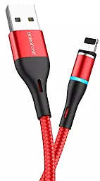 Кабель Borofone BU16 USB-A - Lightning 12w 2.4a 1.2м cable Red - мініатюра 2 Кабель Borofone BU16 USB-A - Lightning 12w 2.4a 1.2м cable Red - мініатюра 2