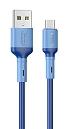 Кабель Hoco X65 USB-A - micro USB 12w 2.4a 1м cable Blue - фото Кабель Hoco X65 USB-A - micro USB 12w 2.4a 1м cable Blue