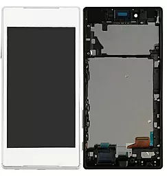 Дисплей Sony Xperia Z5 (E6603, E6653, SO-01H, SOV32, 501SO) с тачскрином и рамкой, оригинал, White - фото Дисплей Sony Xperia Z5 (E6603, E6653, SO-01H, SOV32, 501SO) с тачскрином и рамкой, оригинал, White
