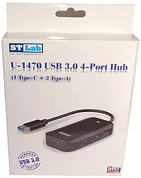 Мультипортовый USB-A хаб ST-Lab U-1470 USB 3.0 Black - миниатюра 3