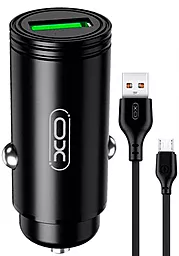 Автомобильное зарядное устройство XO NB103 18W CC39 QC3.0 3A USB-A + microUSB Cable Black