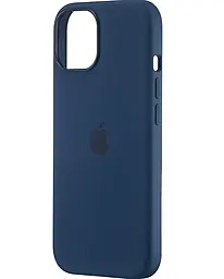 Чехол Silicone Case Full with MagSafe and SplashScreen для Apple iPhone 15 Storm Blue - фото Чехол Silicone Case Full with MagSafe and SplashScreen для Apple iPhone 15 Storm Blue