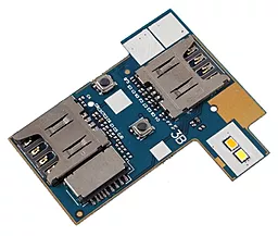 Роз'єм SIM-карти і карти пам'яті Asus ZenFone Go (ZB552KL) 2017 на шлейфі на дві Sim-карти - фото Роз'єм SIM-карти і карти пам'яті Asus ZenFone Go (ZB552KL) 2017 на шлейфі на дві Sim-карти