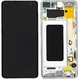Дисплей Samsung Galaxy S10 Plus G975 с тачскрином и рамкой, (OLED), Prism White - фото Дисплей Samsung Galaxy S10 Plus G975 с тачскрином и рамкой, (OLED), Prism White