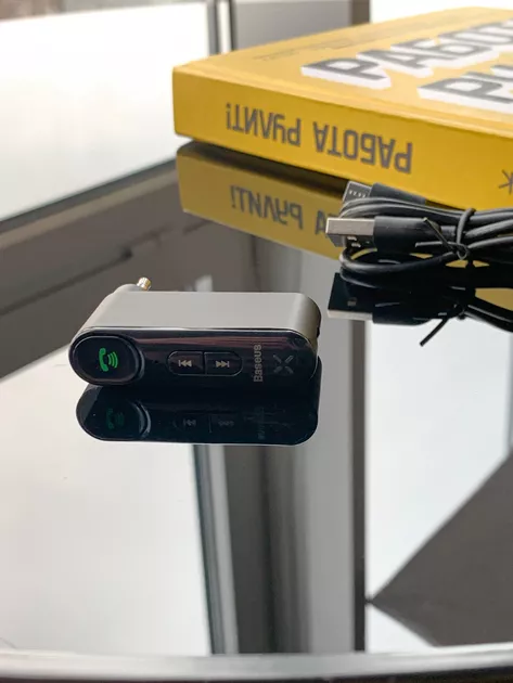 Bluetooth адаптер Baseus Qiyin AUX Car Bluetooth Receiver Black (WXQY-01) - фото 7