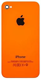 Задняя крышка корпуса Apple iPhone 4 со стеклом камеры Orange