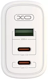 Сетевое зарядное устройство XO CE04 Fast Charger PD65W QC45W White - миниатюра 3