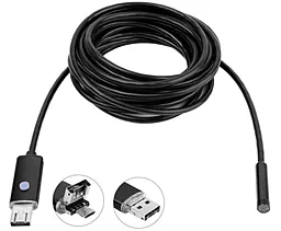 Эндоскоп EasyLife 3-in-1 Type-C/micro USB/PC IP67 7mm 2m - фото Эндоскоп EasyLife 3-in-1 Type-C/micro USB/PC IP67 7mm 2m
