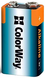 Батарейки ColorWay Alkaline Power Krona (6LR61) 1шт (CW-BA6LR61-1BL) 9 V - фото Батарейки ColorWay Alkaline Power Krona (6LR61) 1шт (CW-BA6LR61-1BL) 9 V
