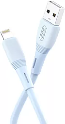 Кабель XO NB225 Silicone Two-Color USB-A - Lightning 12w 2.4a 1м cableBlue - фото Кабель XO NB225 Silicone Two-Color USB-A - Lightning 12w 2.4a 1м cableBlue