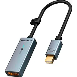 Видео переходник (адаптер) Mini DisplayPort - HDMI v2.0 4k 60hz 0.15m gray (CP26A) Cabletime - фото Видео переходник (адаптер) Mini DisplayPort - HDMI v2.0 4k 60hz 0.15m gray (CP26A) Cabletime