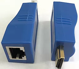 Удлинитель HDMI кабеля по витой паре Atcom HDMI-Ethernet (2 шт) Blue (14369) - миниатюра 3