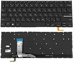 Клавиатура для ноутбука Asus X1402, X1403 series с подсветкой клавиш без рамки Black