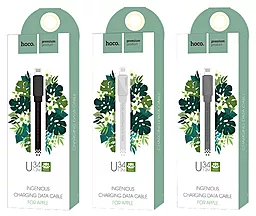 Кабель Hoco U34 LingYing Charged USB-A - Lightning 12w 2.4a 1.2м cable White - миниатюра 3 Кабель Hoco U34 LingYing Charged USB-A - Lightning 12w 2.4a 1.2м cable White - миниатюра 3