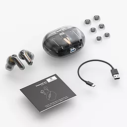 Наушники SoundPEATS Capsule 3 Pro Transparent Black - миниатюра 3