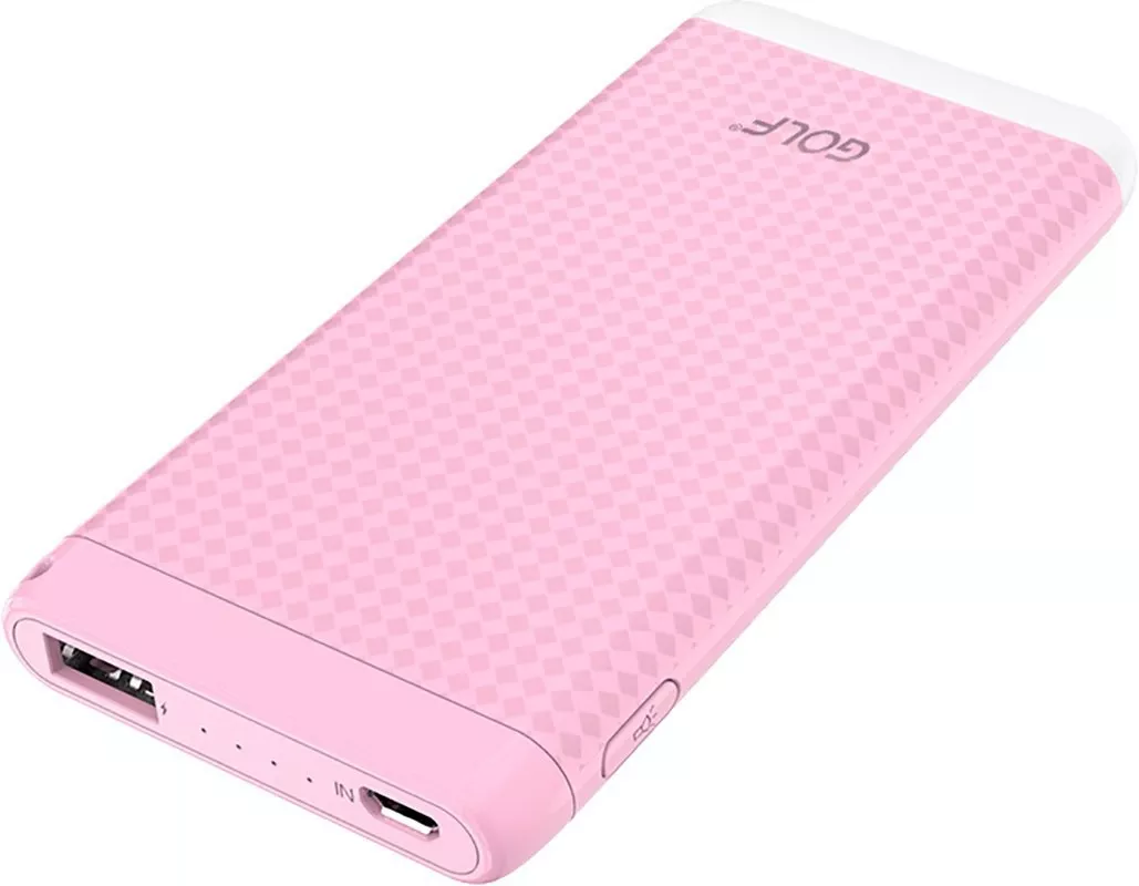 Повербанк GOLF D40 4000 mAh Pink - фото 1