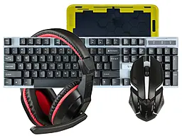 Комплект (клавиатура+мышка+коврик+гарнитура) TWolf TF-240 Black - фото Комплект (клавиатура+мышка+коврик+гарнитура) TWolf TF-240 Black