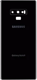 Задняя крышка корпуса Samsung Galaxy Note 9 N960 со стеклом камеры Original Midnight Black - миниатюра 2