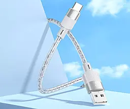 Кабель Hoco Crystal Junction USB-A - Type-C 15w 3a 1м cable Gray - мініатюра 4 Кабель Hoco Crystal Junction USB-A - Type-C 15w 3a 1м cable Gray - мініатюра 4
