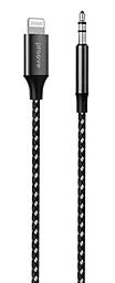 Аудіо кабель Proove SoundMesh AUX mini Jack 3.5 мм - Lightning М/М Cable 1 м gray - фото Аудіо кабель Proove SoundMesh AUX mini Jack 3.5 мм - Lightning М/М Cable 1 м gray