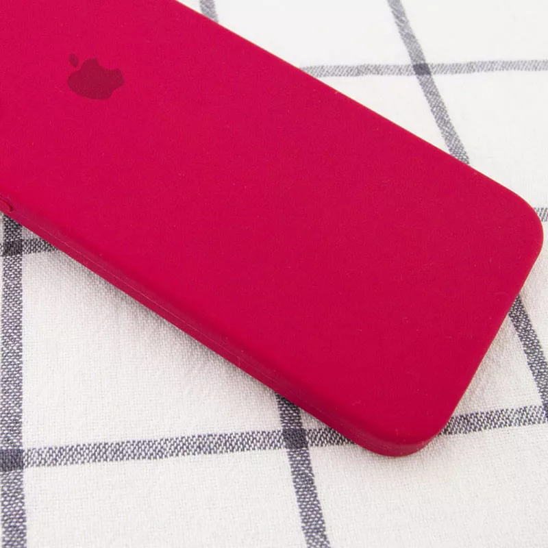 Чехол Silicone Case Full Camera Square для Apple iPhone 7 Plus, iPhone 8 Plus Rose Red - фото 3