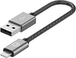 USB Кабель Lab.C Lightning Leather Cable A.L Champagne Space Grey (0.15 m) (LABC-510-GR)