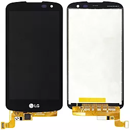 Дисплей LG K4 2016 (K120, K121, K130) (з отвором під датчик) з тачскріном, Black