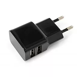 Мережевий зарядний пристрій Vinga 2.1a 2xUSB-A ports home charger black (VCPWCH2USB2ABK) - мініатюра 2