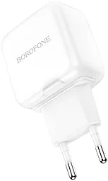 Сетевое зарядное устройство Borofone BA18 Vigorous 2.1a 2xUSB-A ports charger white - фото Сетевое зарядное устройство Borofone BA18 Vigorous 2.1a 2xUSB-A ports charger white