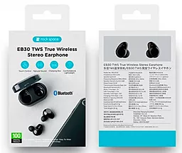 Наушники Rock Space EB30 TWS Bluetooth Earphone Black - миниатюра 9