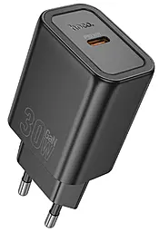 Сетевое зарядное устройство Hoco N62 Gentle 30w GaN PD USB-C fast charger black - фото Сетевое зарядное устройство Hoco N62 Gentle 30w GaN PD USB-C fast charger black