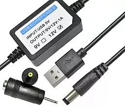 USB Кабель EasyLife Q400 USB-A - DC 5.5x2.5 1a з перетворювачем 5v -> 12v + перехідник 2.5x0.7mm - фото USB Кабель EasyLife Q400 USB-A - DC 5.5x2.5 1a з перетворювачем 5v -> 12v + перехідник 2.5x0.7mm