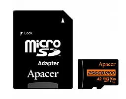 Карта памяти Apacer 256 GB microSDXC UHS-I U3 V30 A2 + SD-adapter (AP256GMCSX10U8-R)