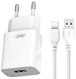 Сетевое зарядное устройство XO L99 2.4a home charger + USB-С cable white - фото Сетевое зарядное устройство XO L99 2.4a home charger + USB-С cable white